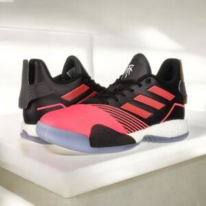 NWT Adidas Mens TMAC Millennium Basketball Sneaker Core Black Shock Red Size 11